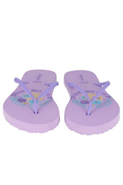 Flip flops estampado flores frase LILA
