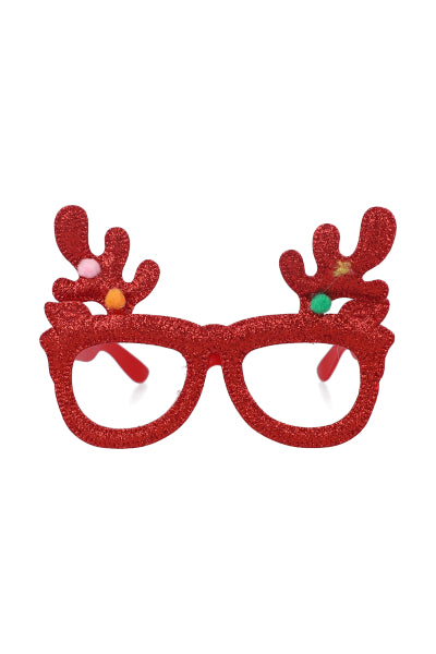 Lentes diseño navideño ROJO