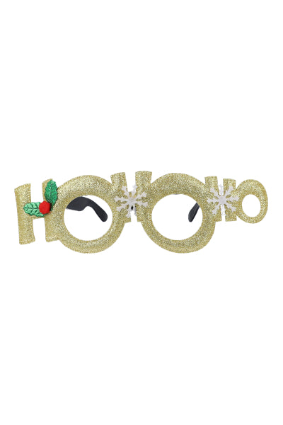 Lentes Navideños Ho Ho Ho ORO