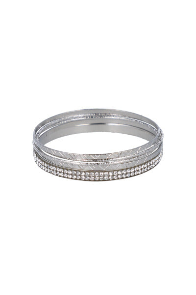 Brazalete metálico brillos PLATA