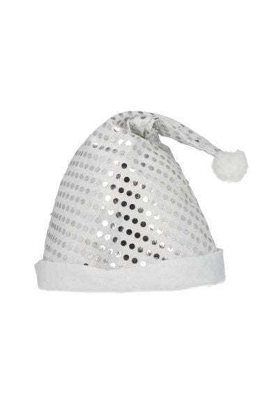 Gorro navideño lentejuela PLATA