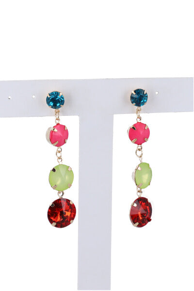 Aretes maxi piedras brillosas