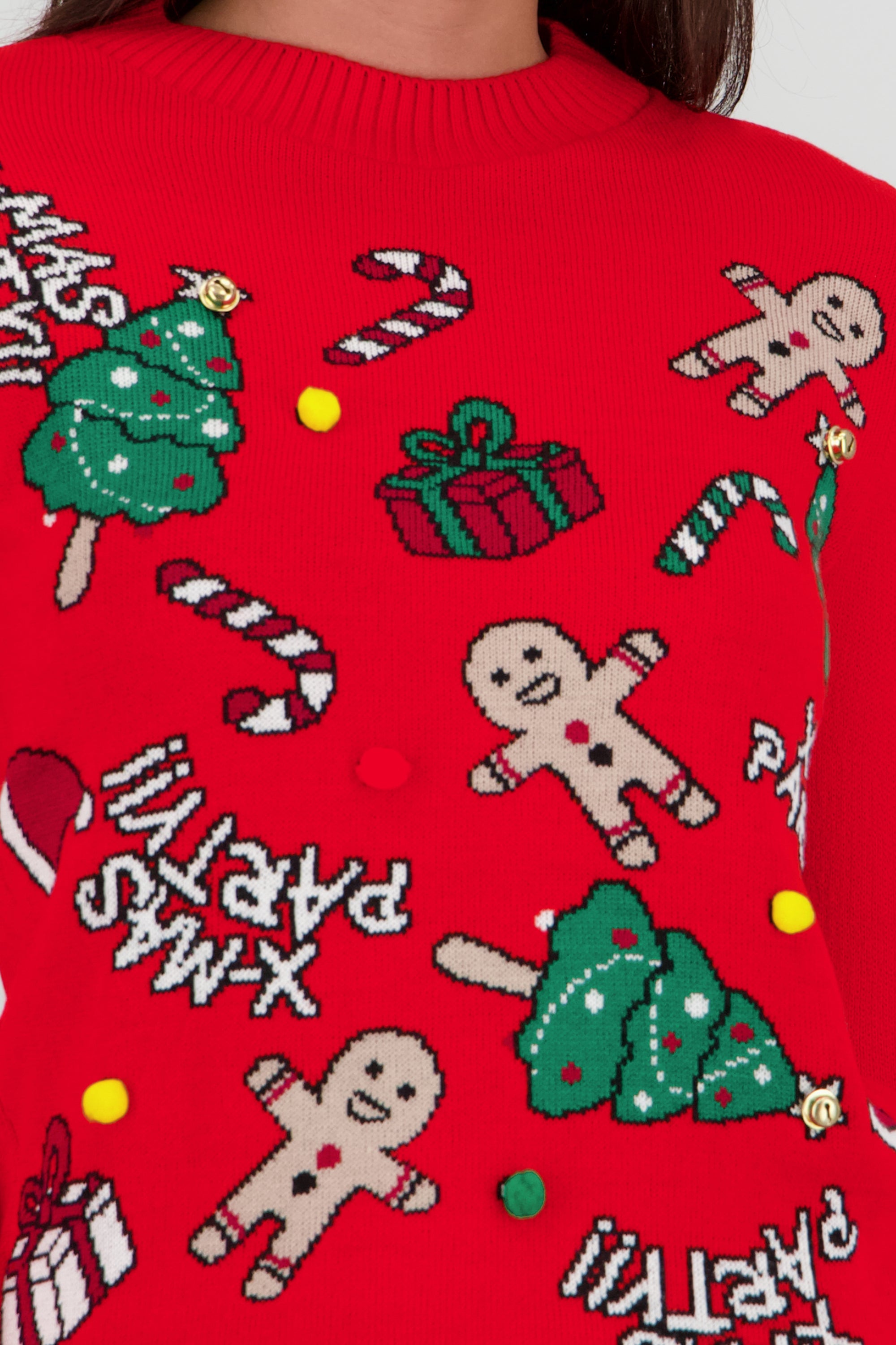 Suéter de navidad x-mas party ROJO COMBO