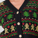 Cárdigan crop navideño