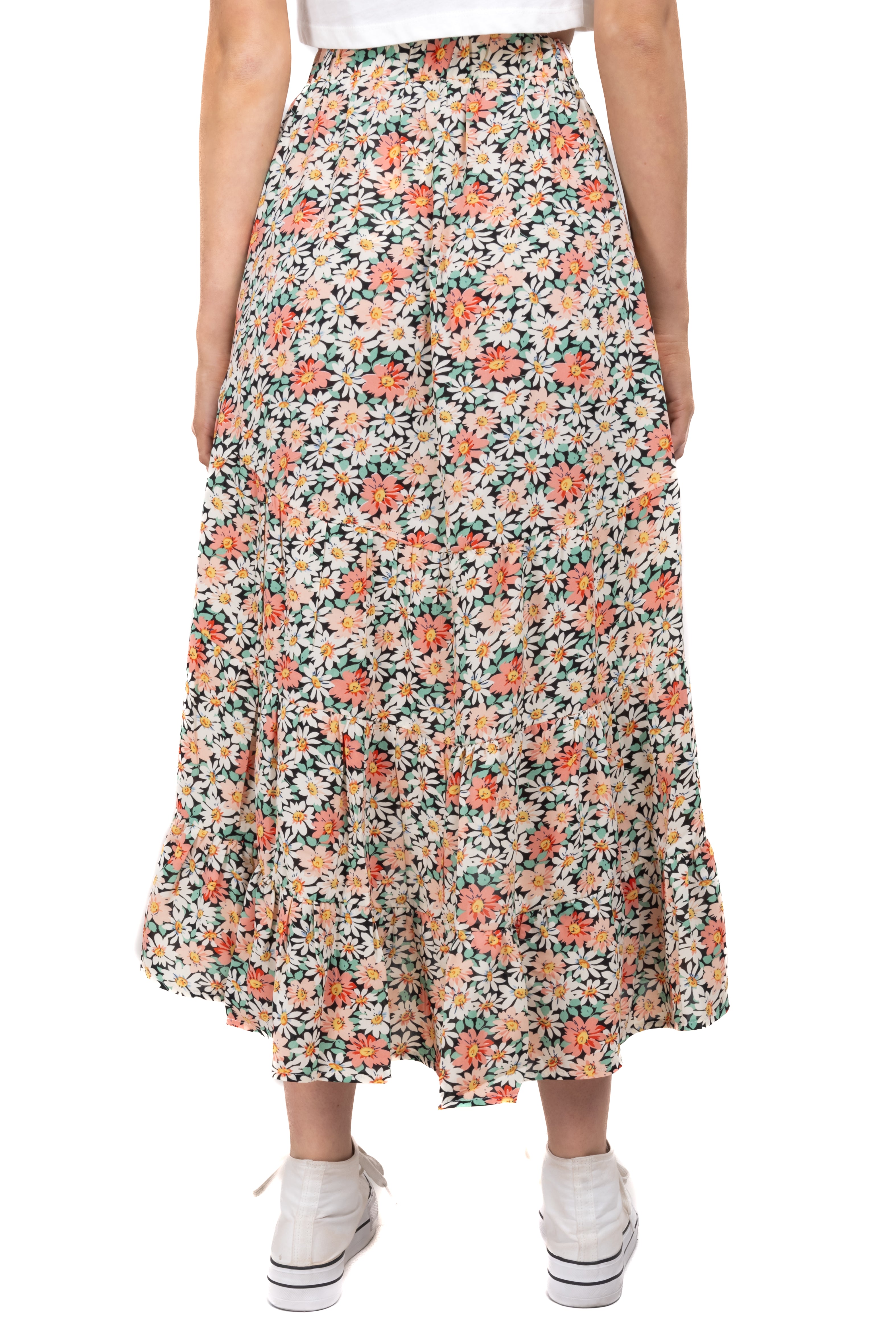Falda maxi floreada olanes MULTICOLOR