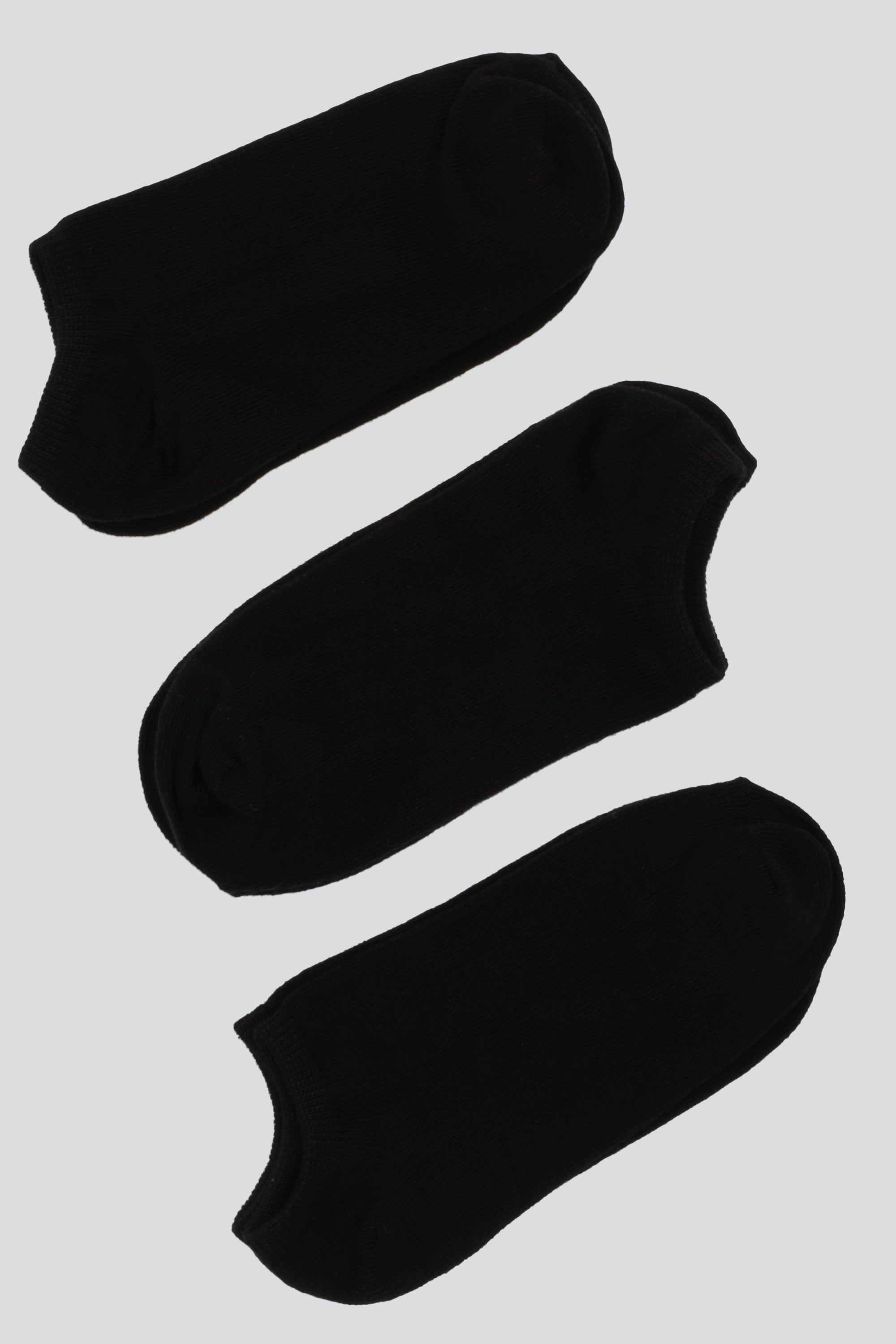 Set 3 Pares Tines Lisos NEGRO