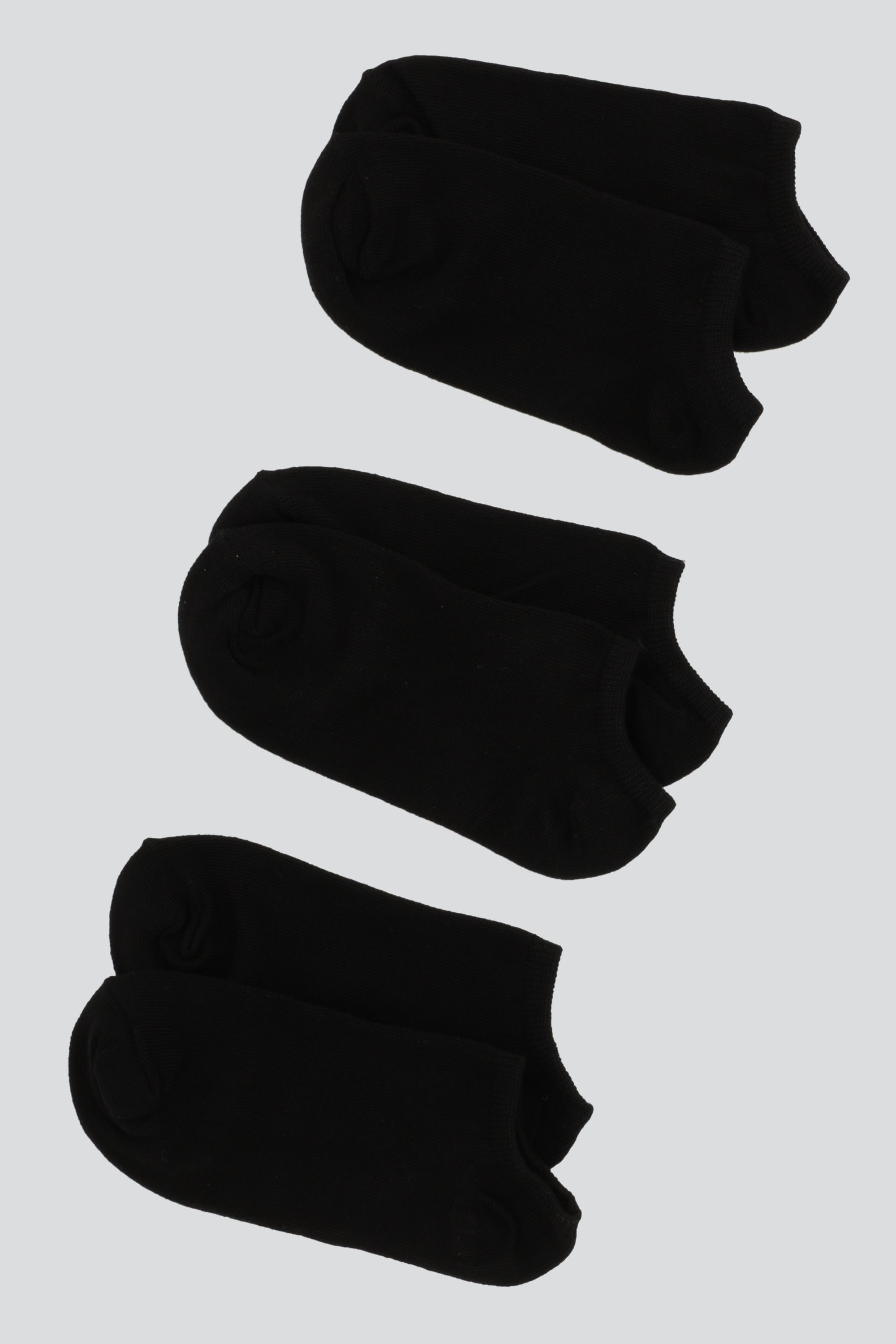 Set 3 Pares Tines Lisos NEGRO