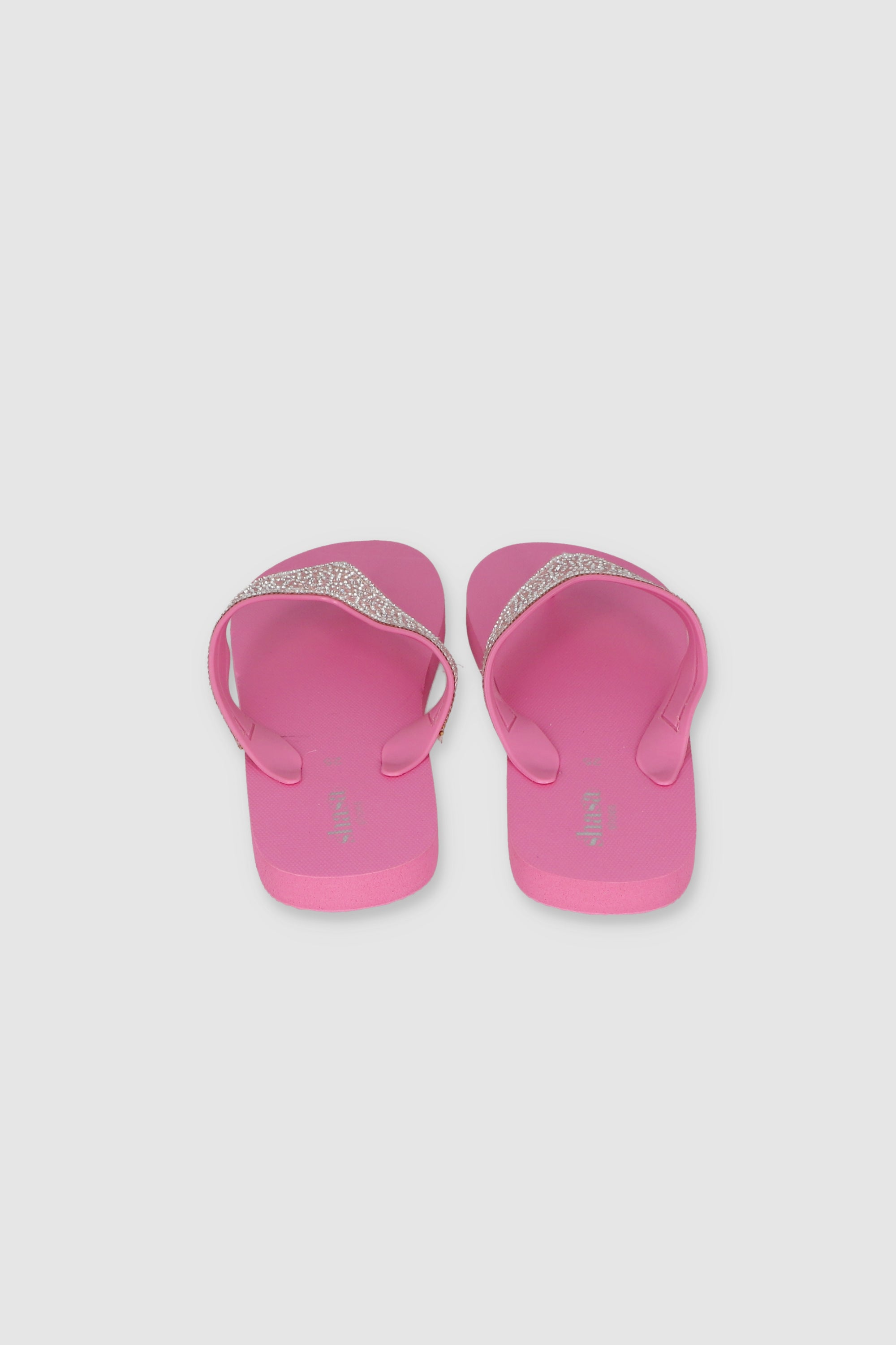 Flip flop cintas brillos ROSA