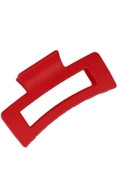 Pinza rectangular mate ROJO