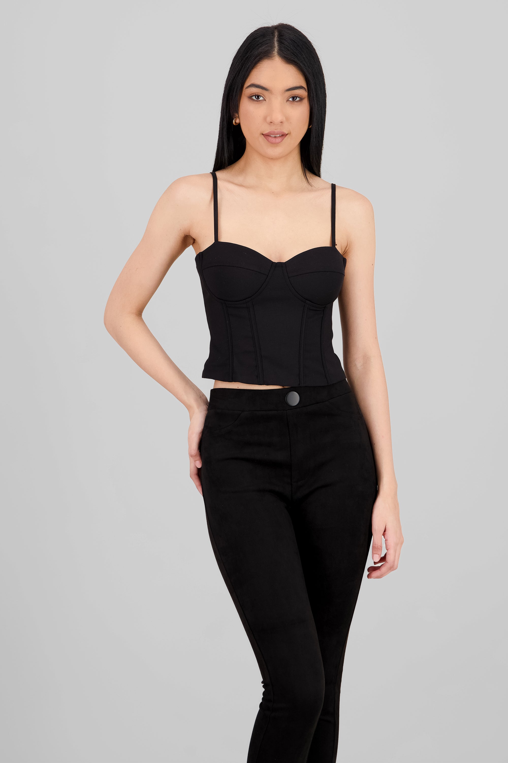Corset liso copas tirantes