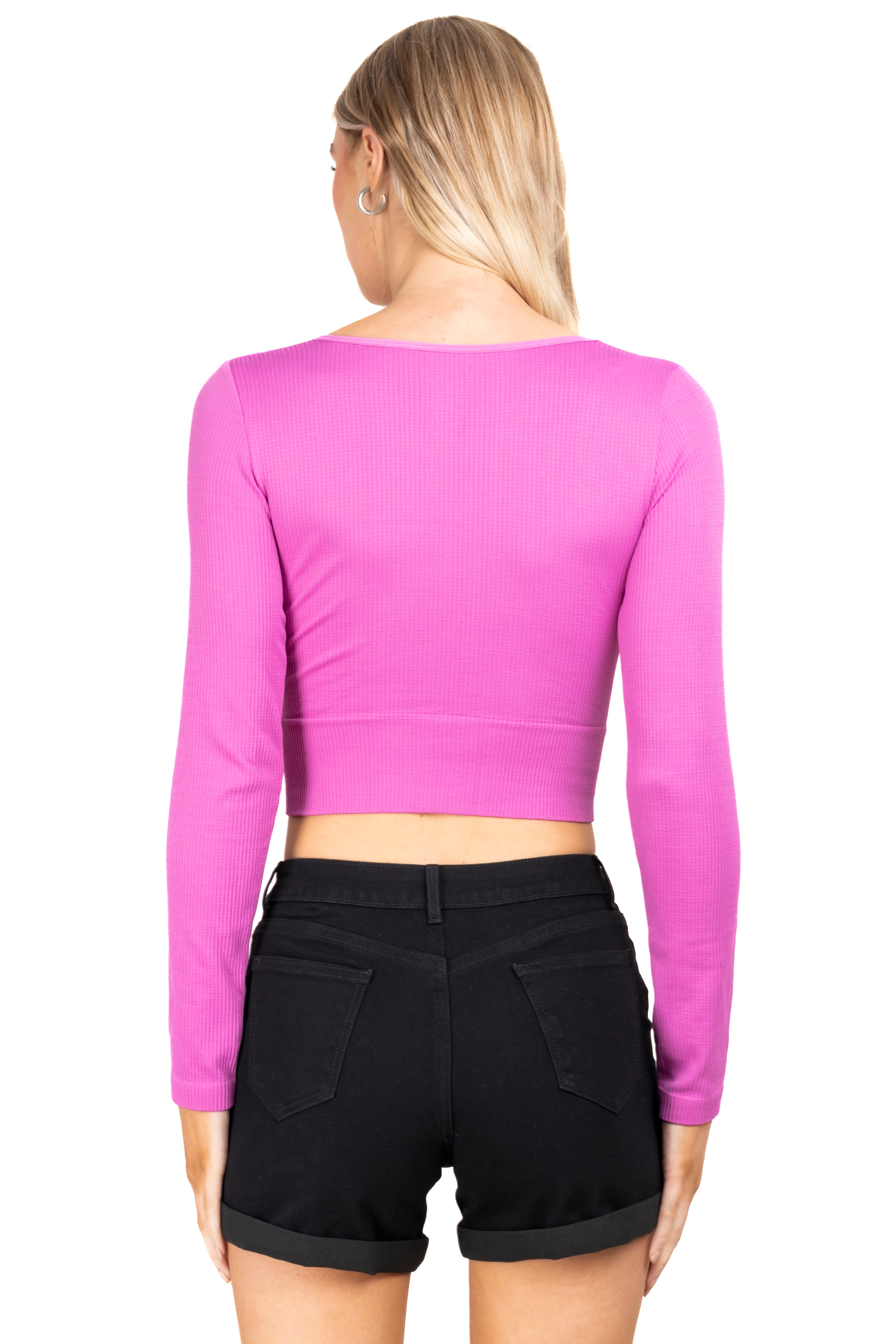 Top crop manga larga seamless ROSA