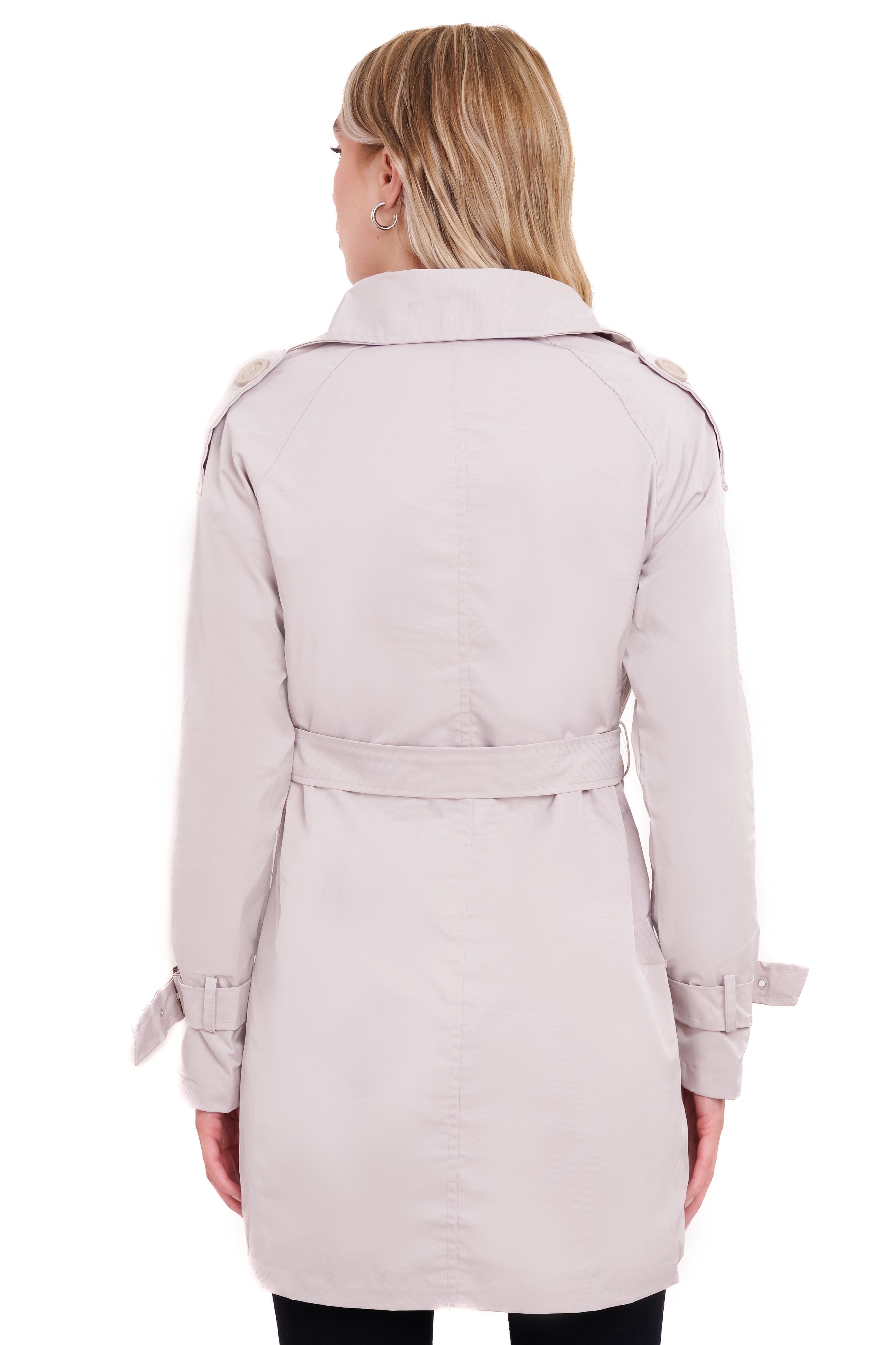 Gabardina botones cinturón BEIGE