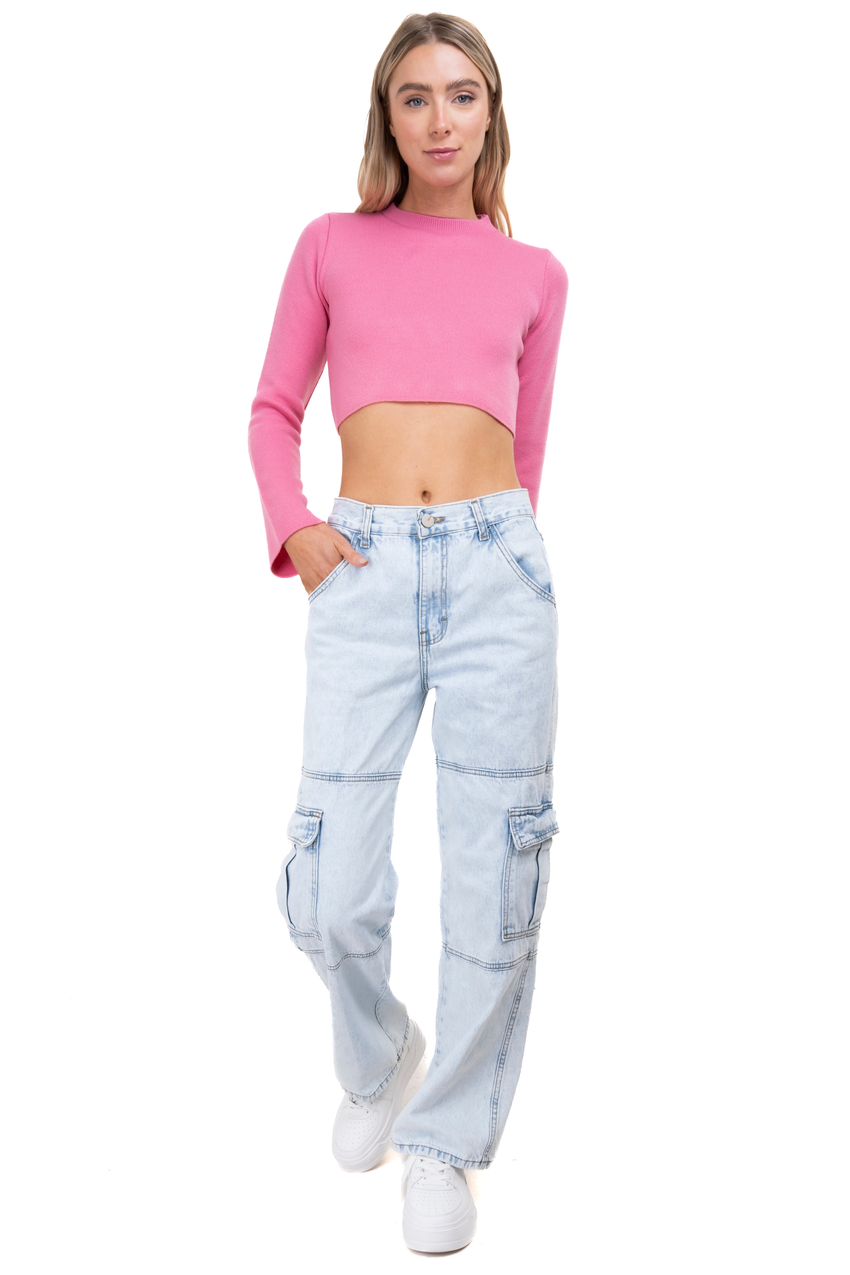Jeans rectos bolsillos solapas ACID LIGHT