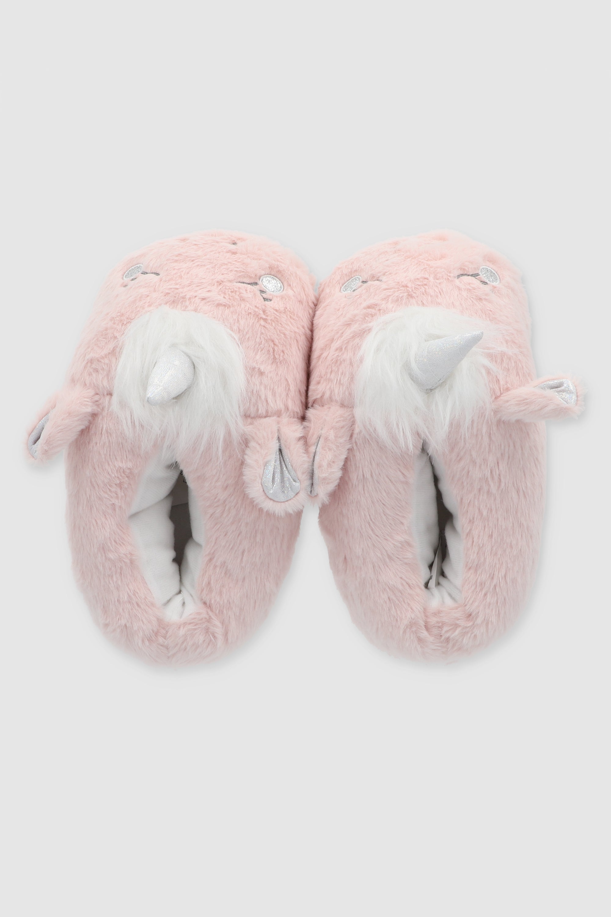 Pantuflas unicornio peluche PALO DE ROSA