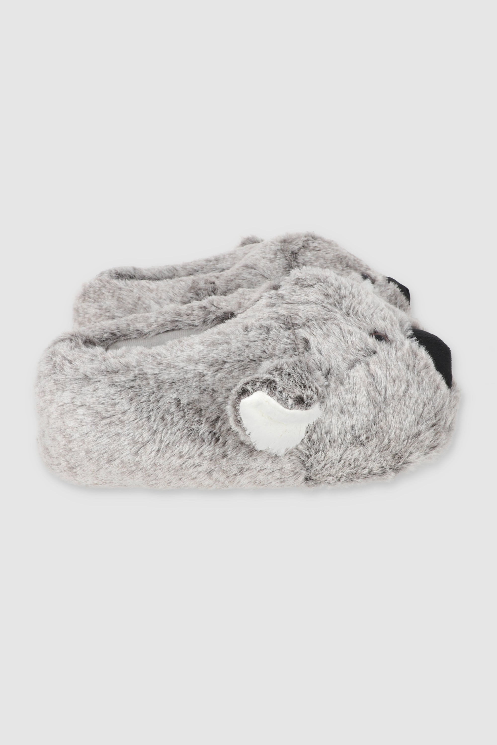 Pantuflas koala peluche GRIS