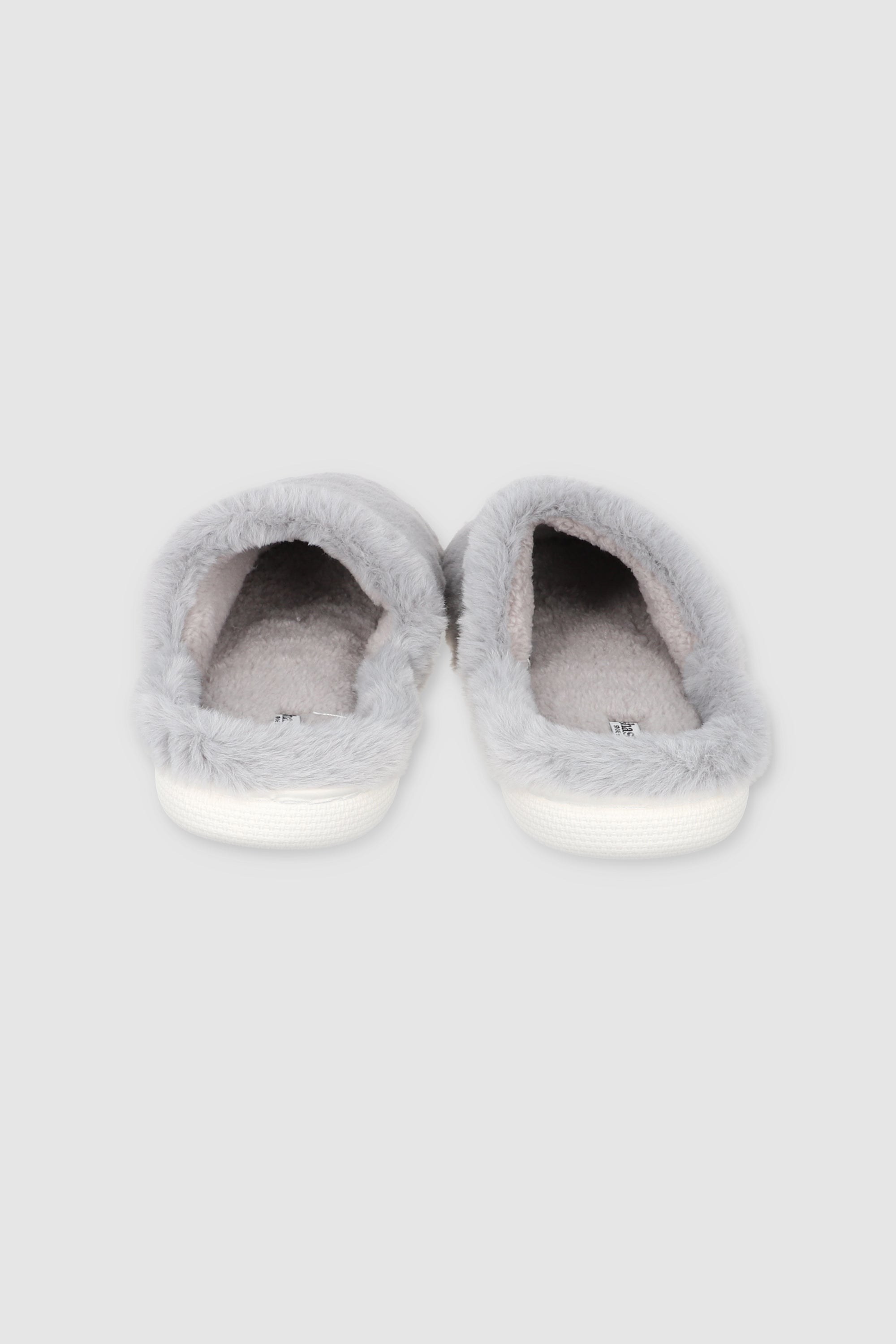 Pantuflas Peluche Monocolor GRIS