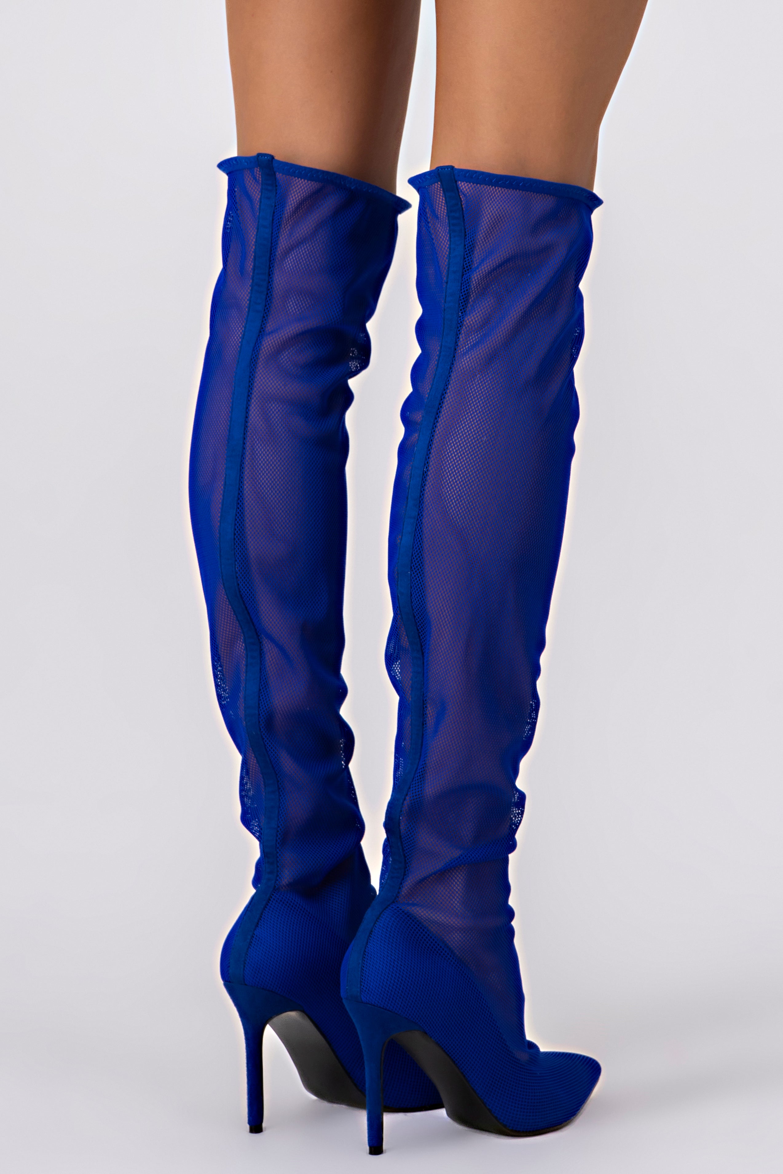 Botas Overknee Puntales Mesh