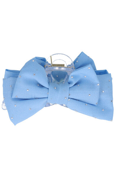 Pinza larga moño brillos AZUL