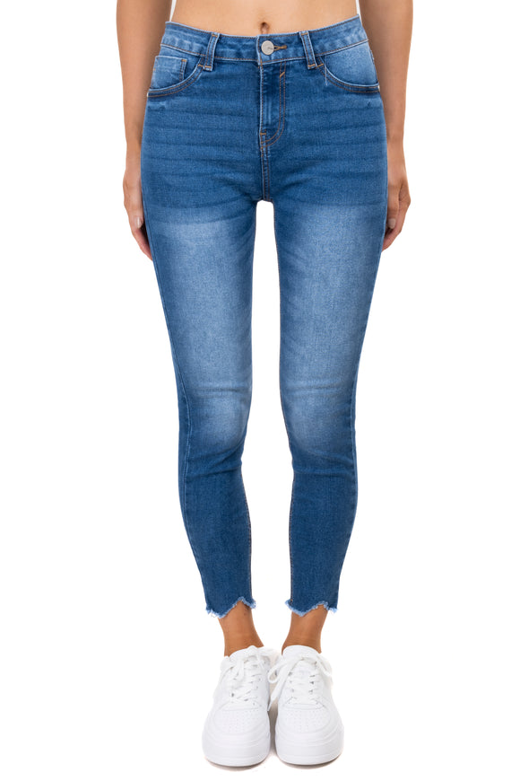 Jeans skinny desgaste tobillo