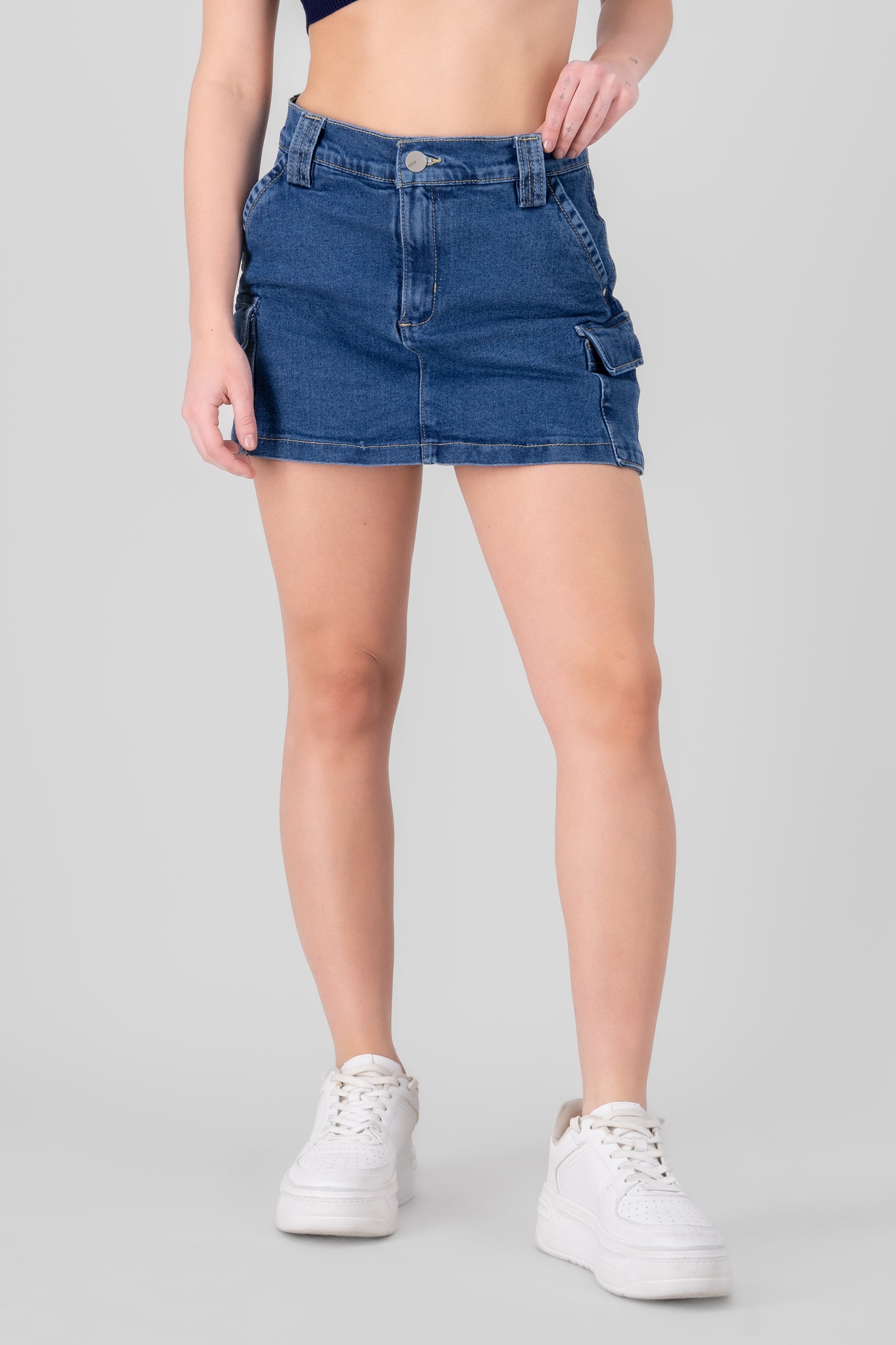 Falda short bolsillos cargo STONE