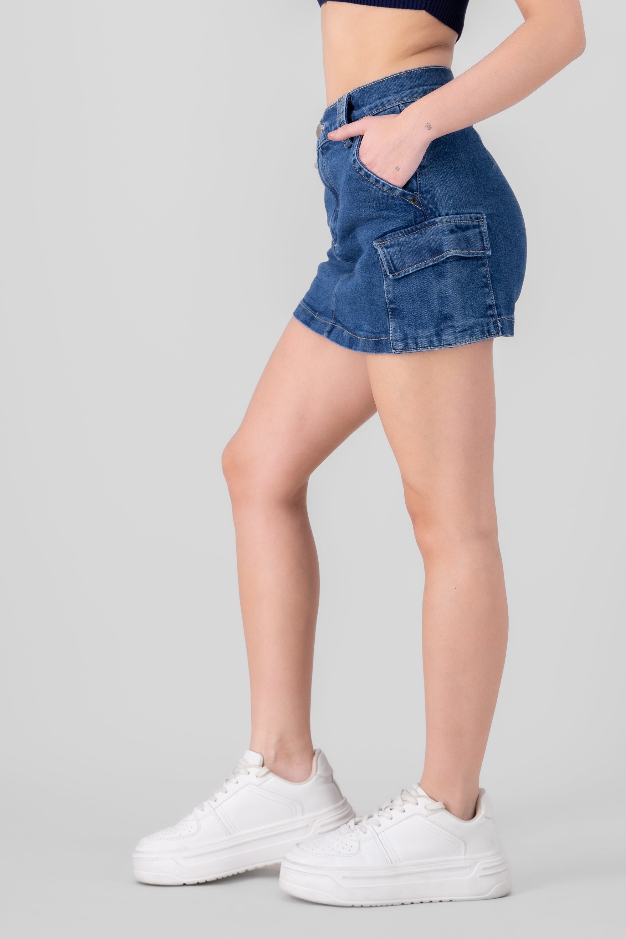 Falda short bolsillos cargo STONE