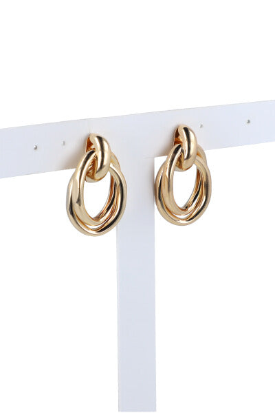 Aretes colgantes aros entrelazados ORO