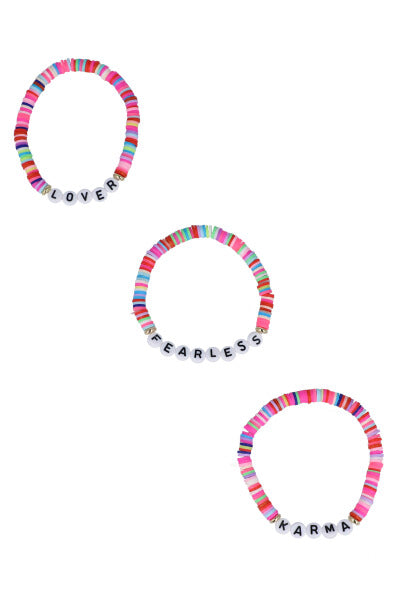 Set 3 pulseras amistad MULTICOLOR