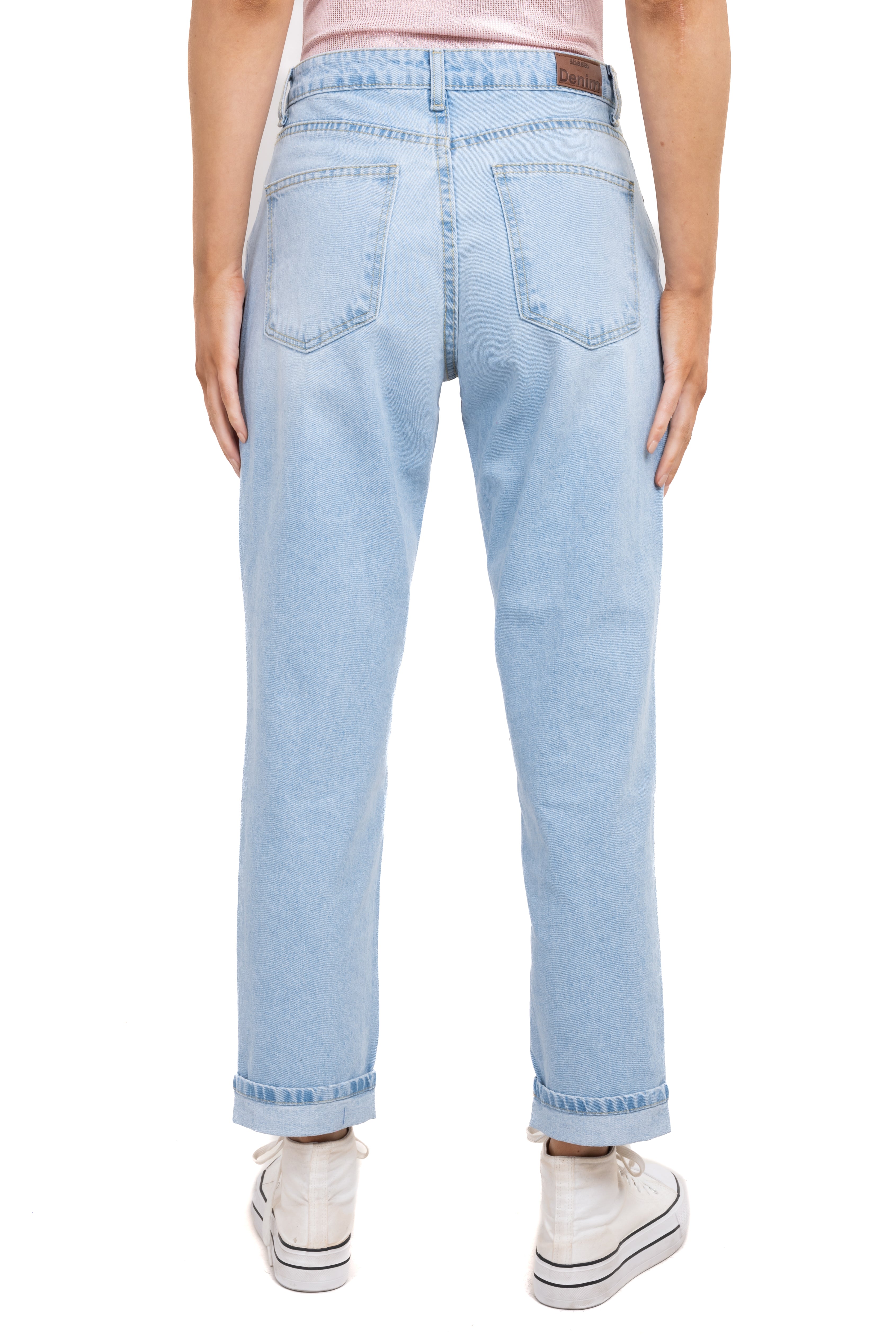 Jeans mom desgaste BLEACHED