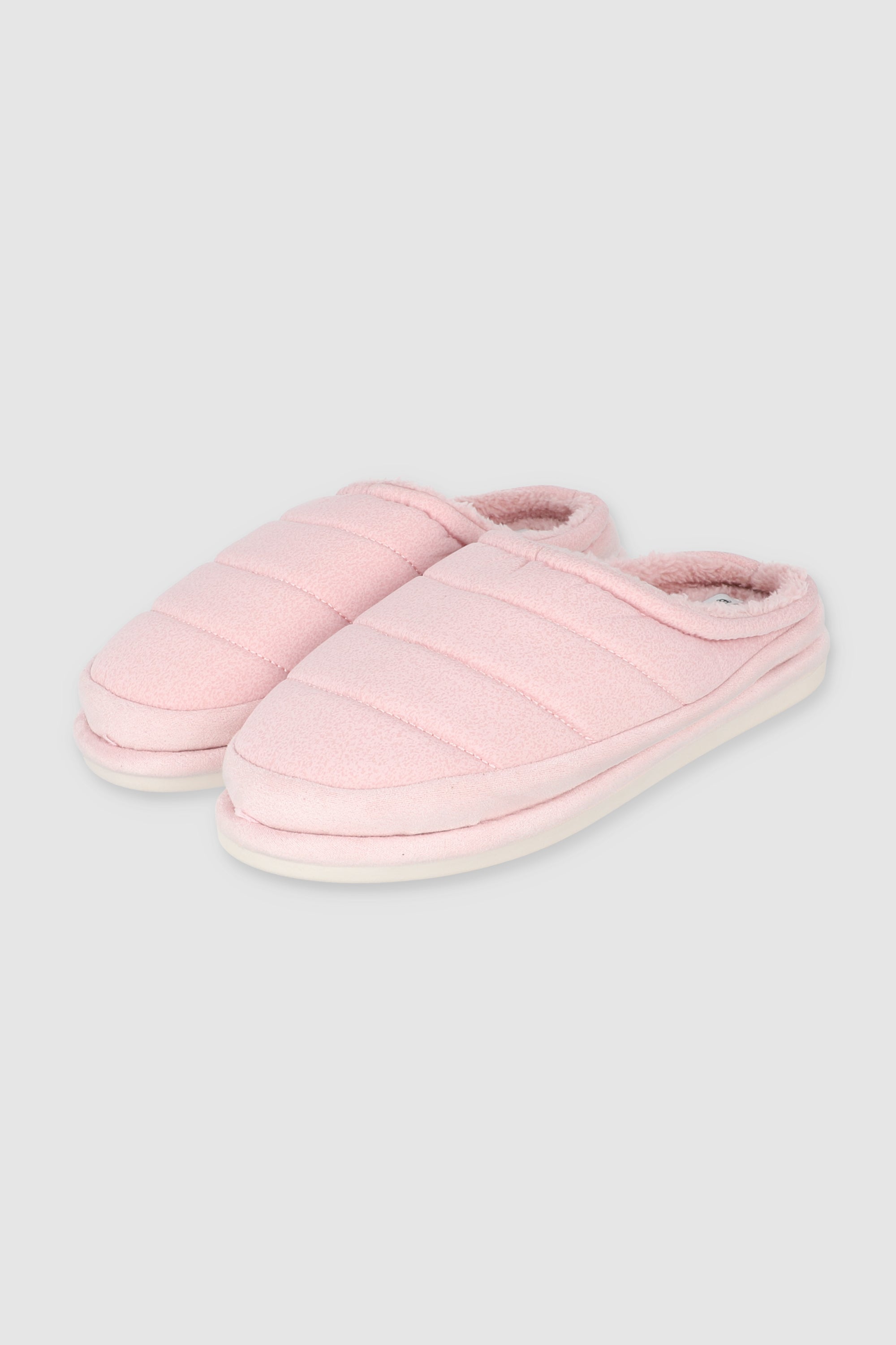 Pantuflas acolchadas sherpa PALO DE ROSA