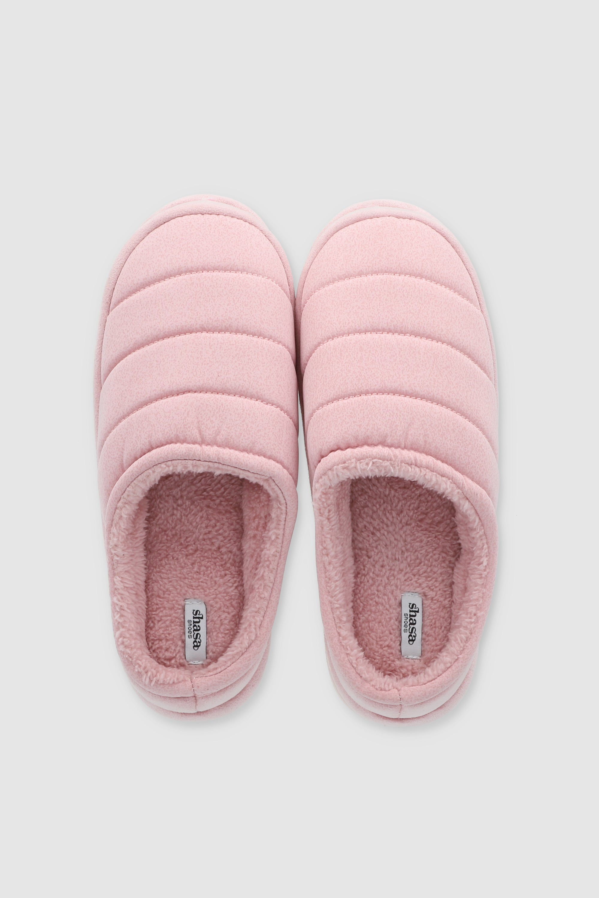 Pantuflas acolchadas sherpa PALO DE ROSA