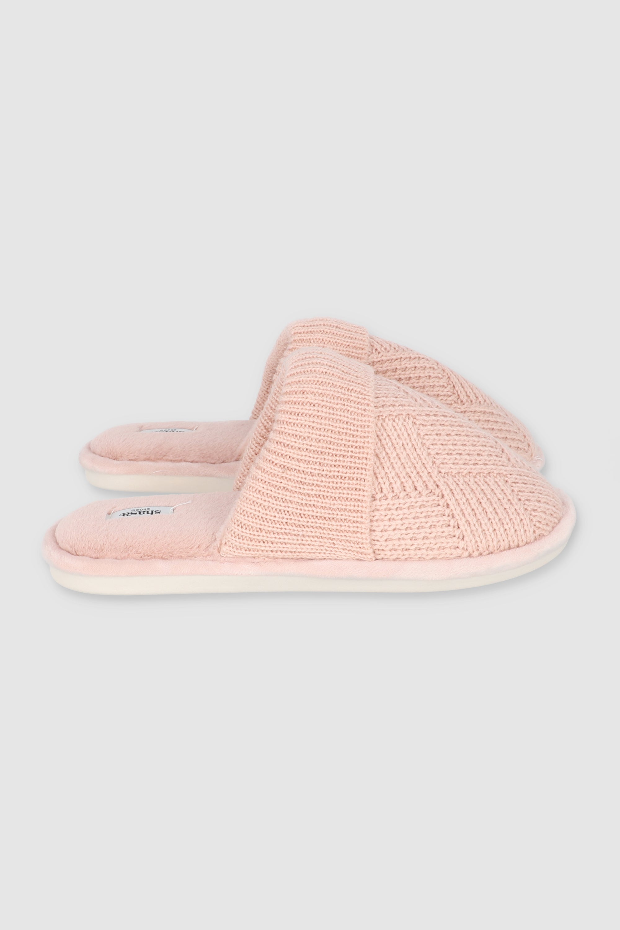 Pantuflas tejidas sherpa PALO DE ROSA