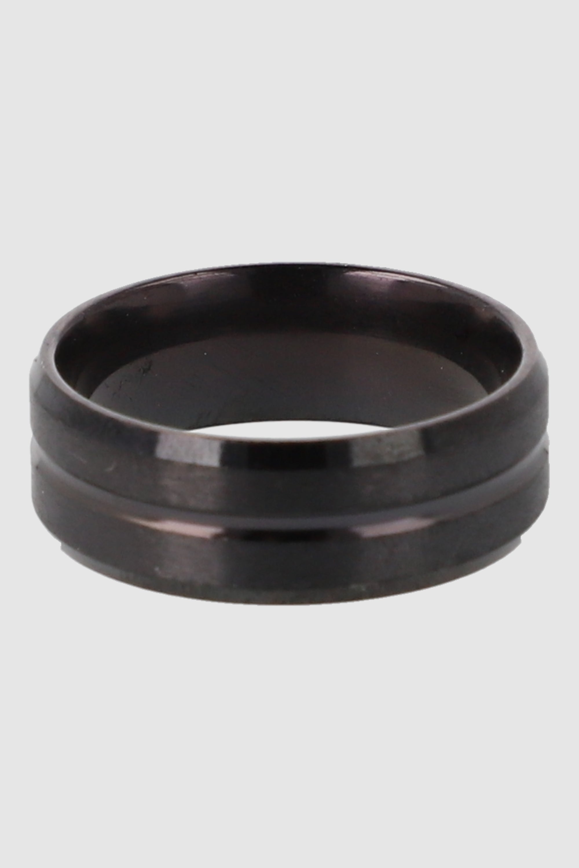 Anillo metálico líneas NEGRO