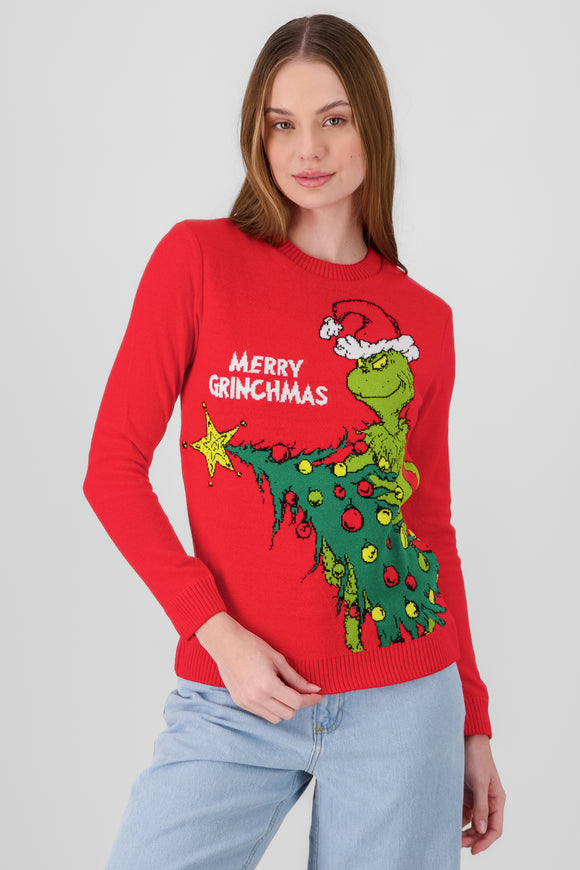 Suéter navideño Grinch árbol