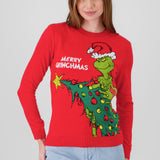 Suéter navideño Grinch árbol