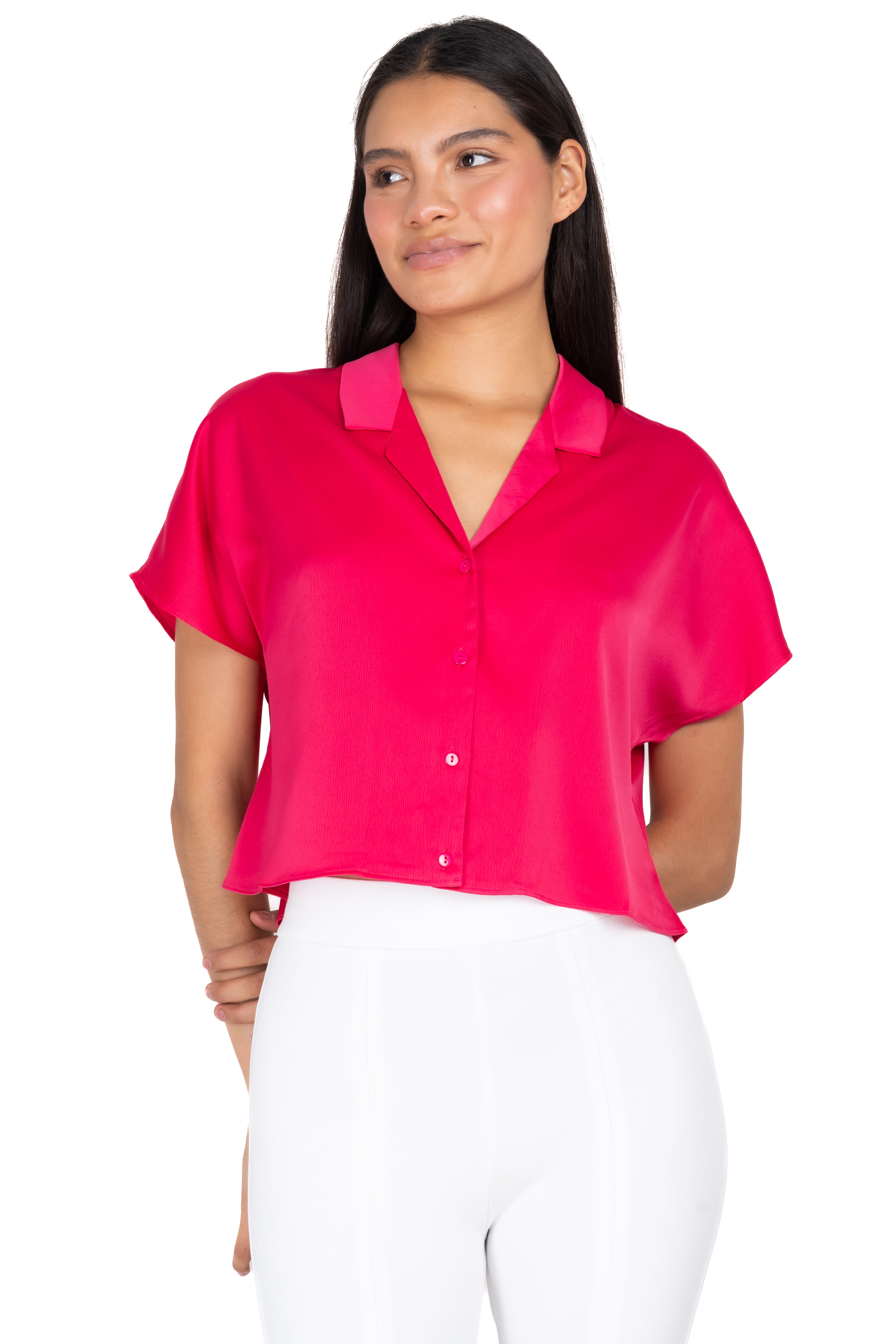 Camisa cropped manga corta FIUSHA