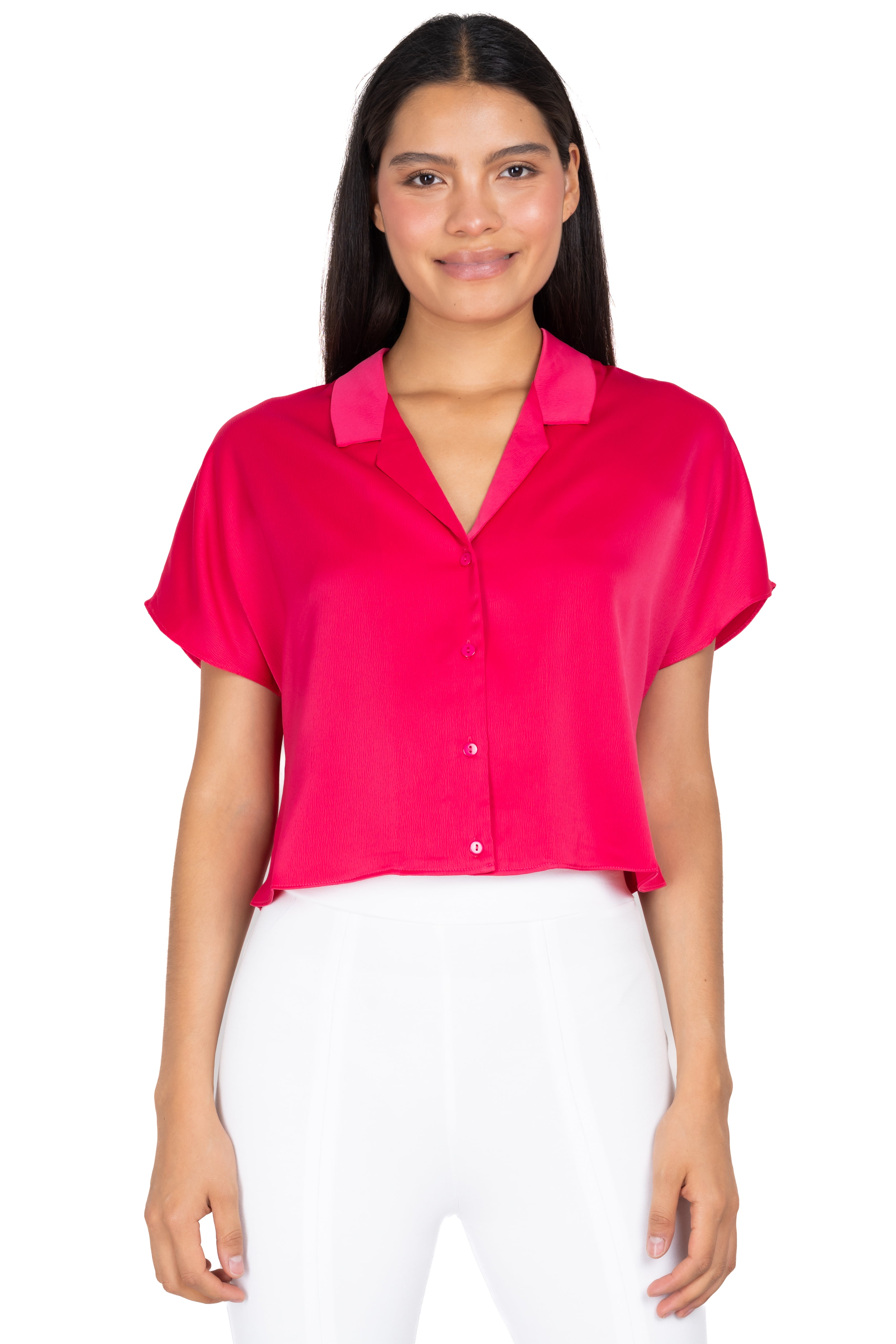 Camisa cropped manga corta FIUSHA