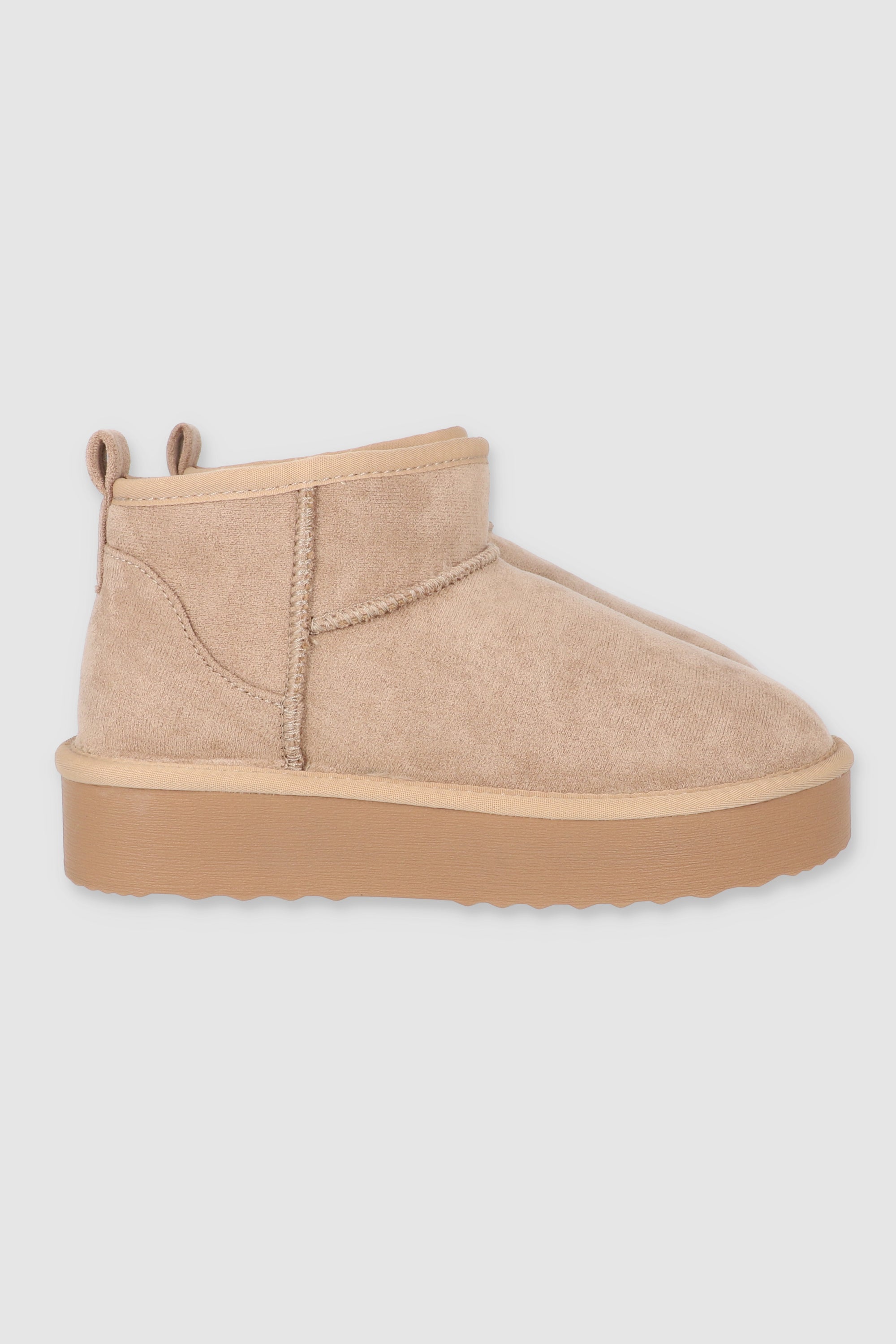 Botas Lisas Forro Peluche CAMELLO