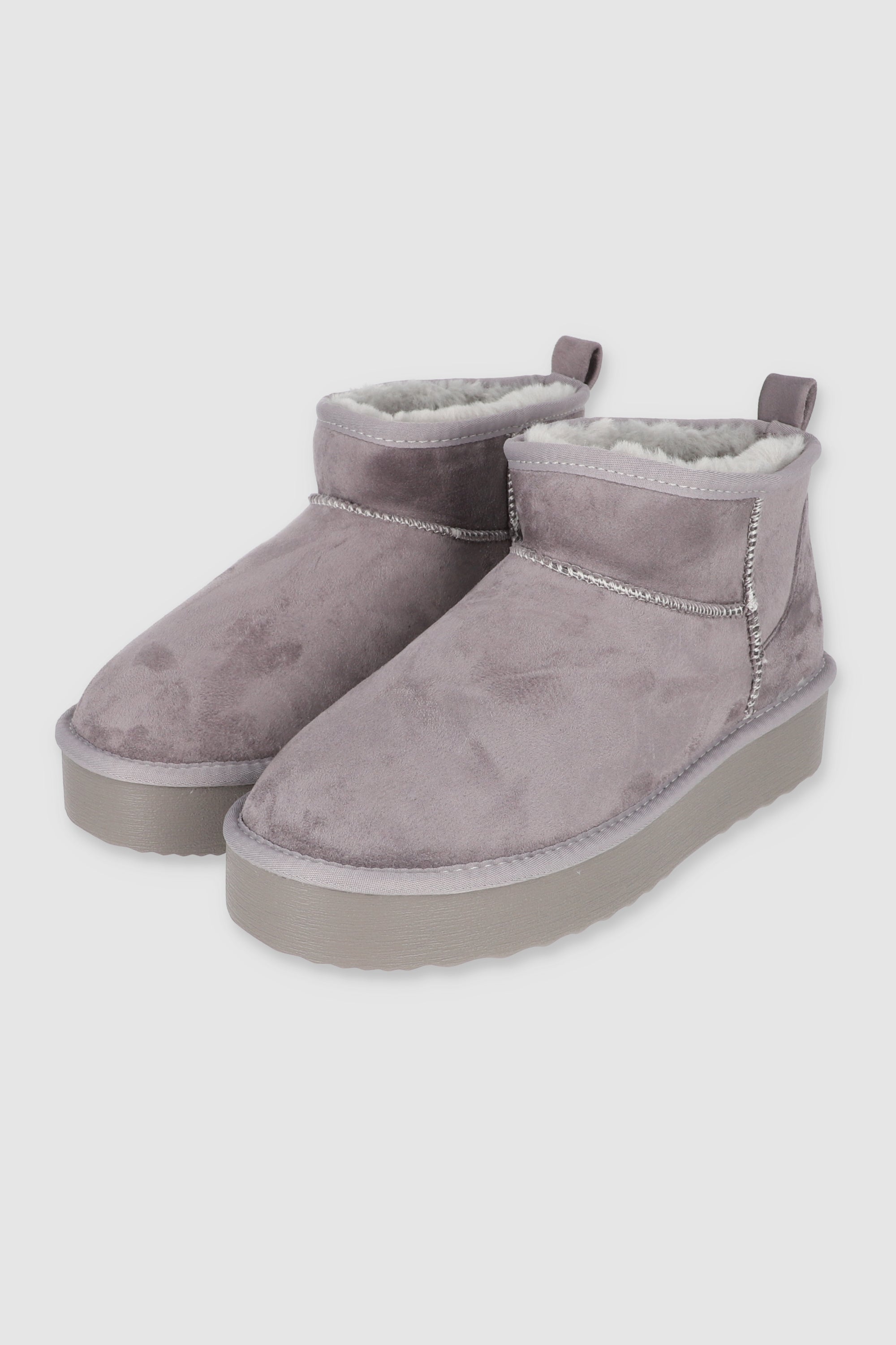 Botas Lisas Forro Peluche GRIS