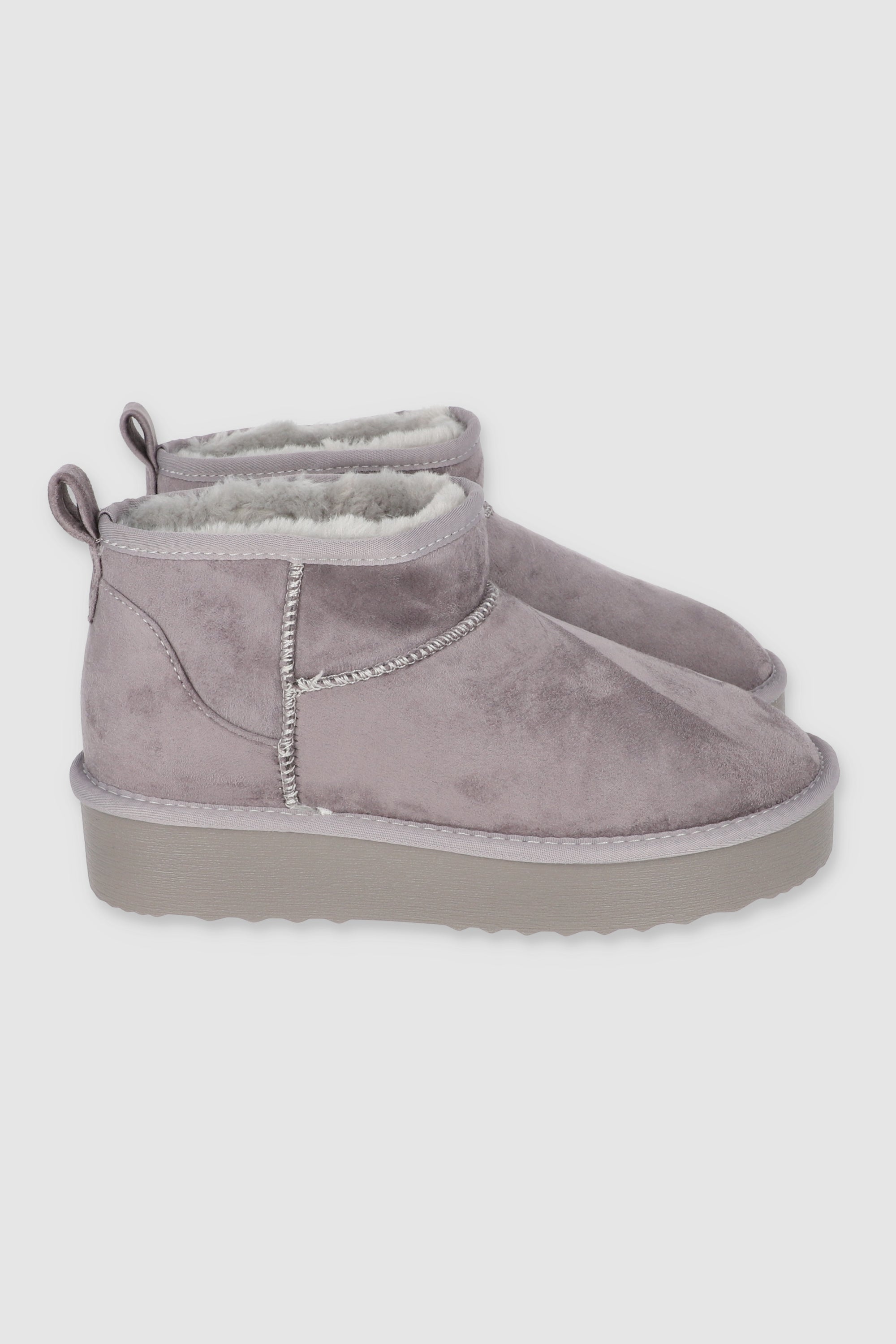 Botas Lisas Forro Peluche GRIS