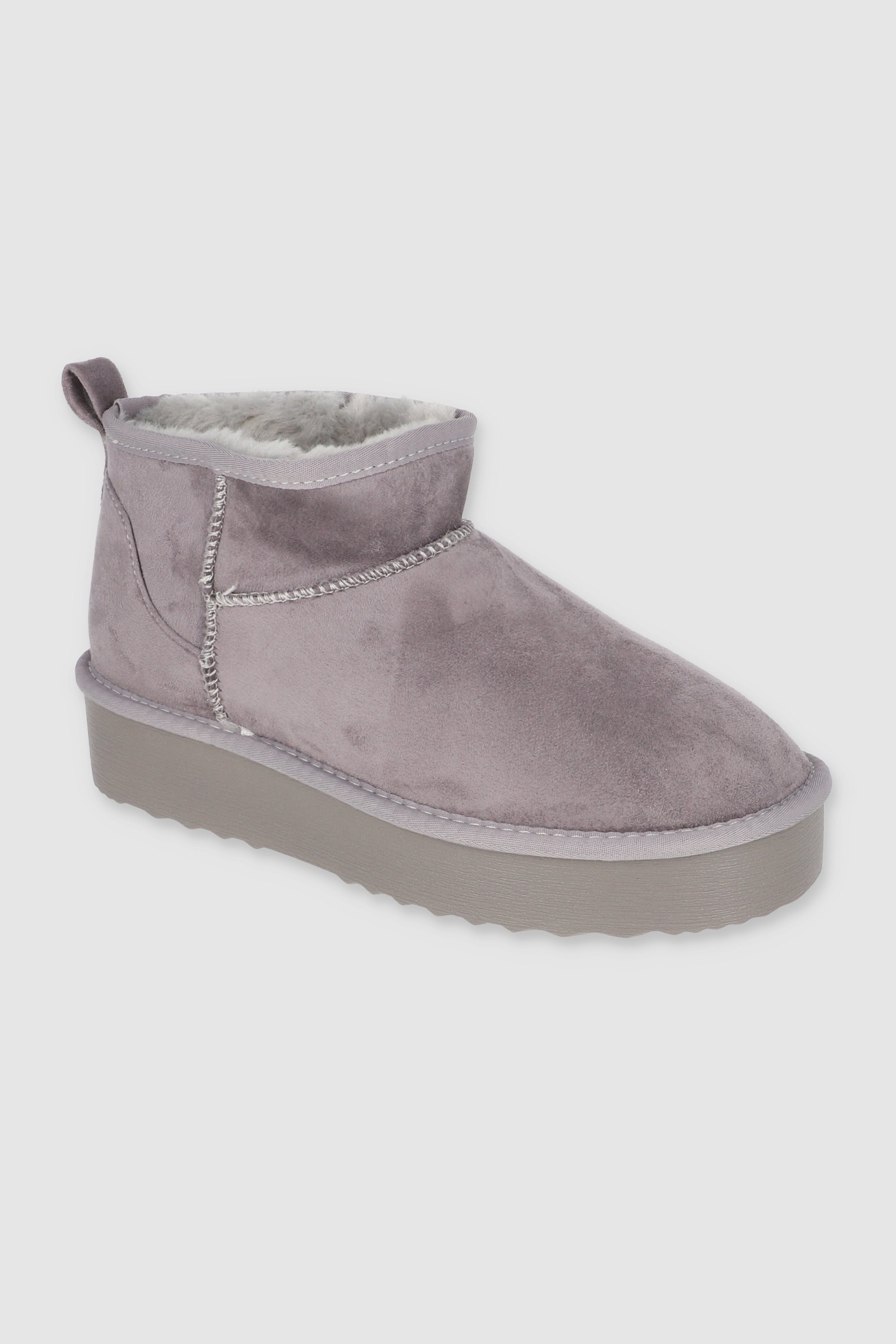 Botas Lisas Forro Peluche GRIS