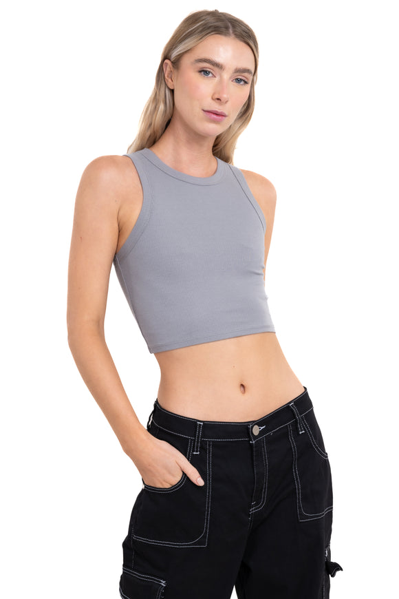 Top tank acanalado liso
