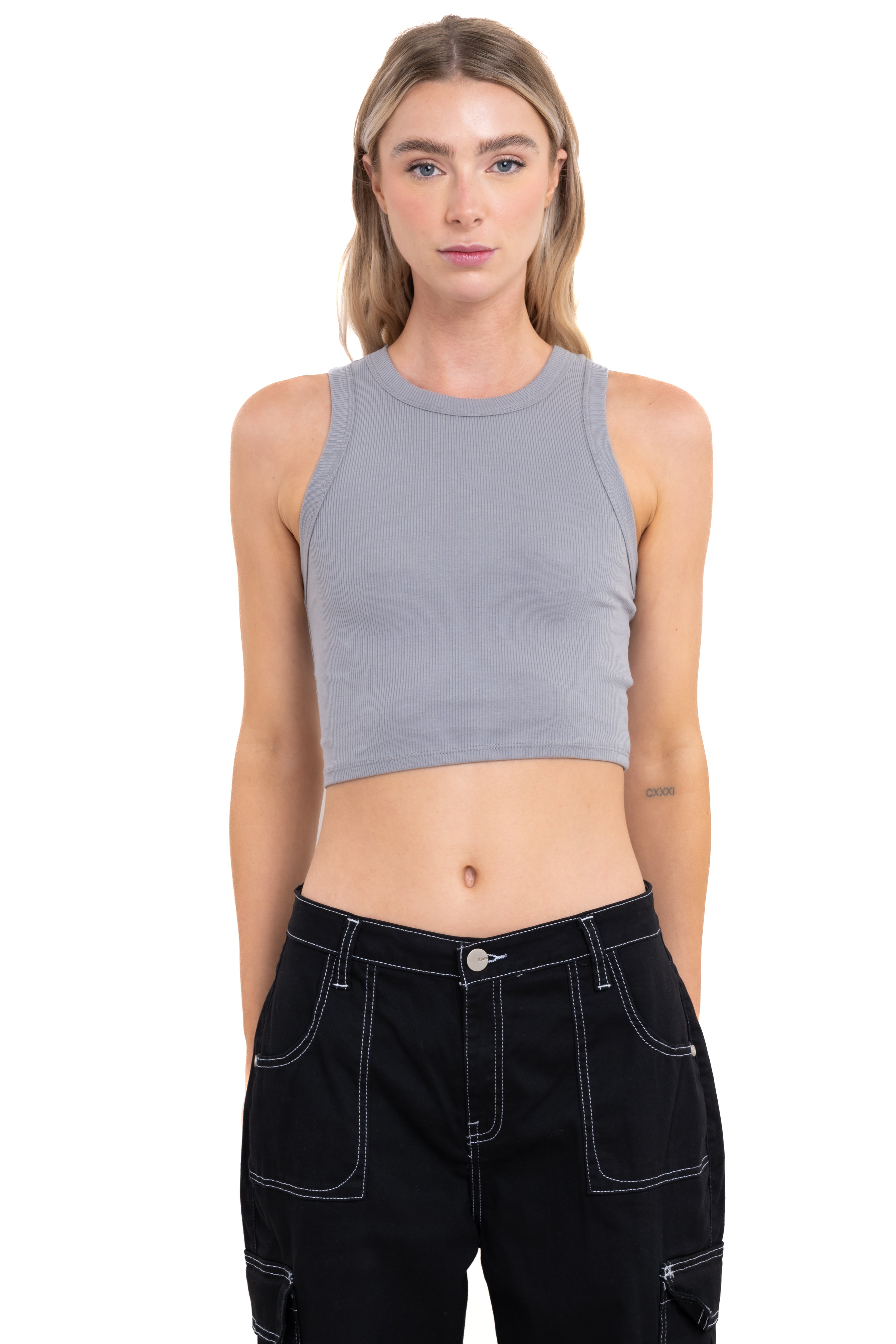 Top tank acanalado liso