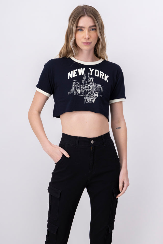 Playera crop nueva york