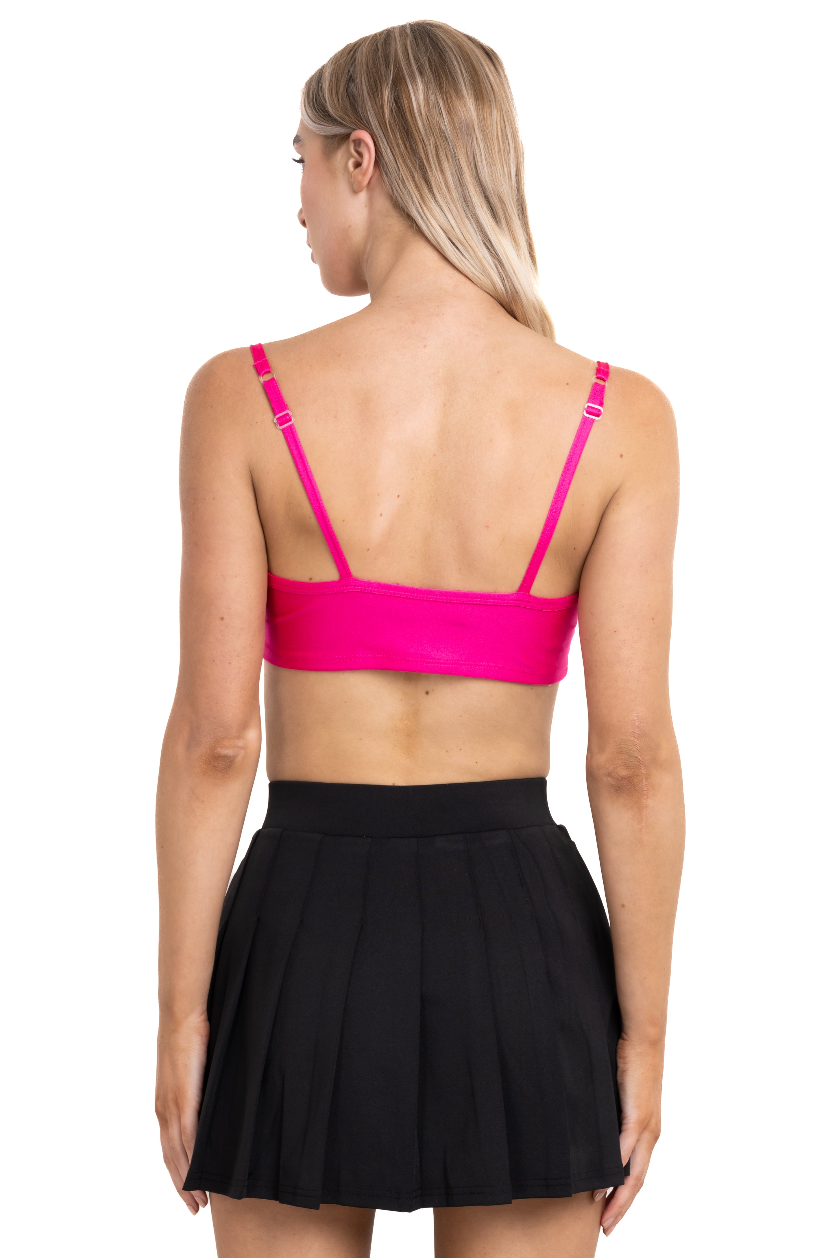 Top crop escote v tirantes ROSA