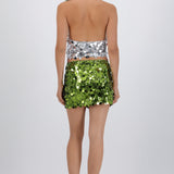 Falda mini lentejuelas lunares