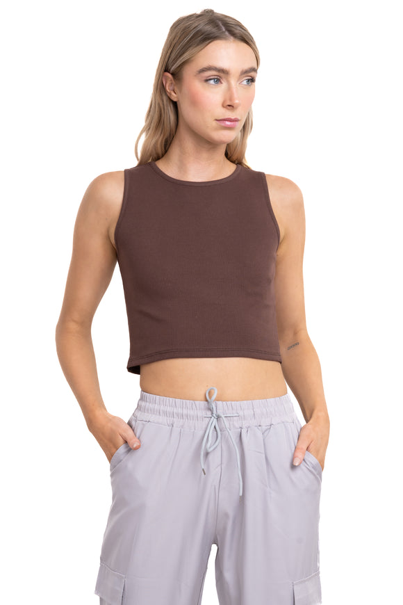 Top tank liso acanalado