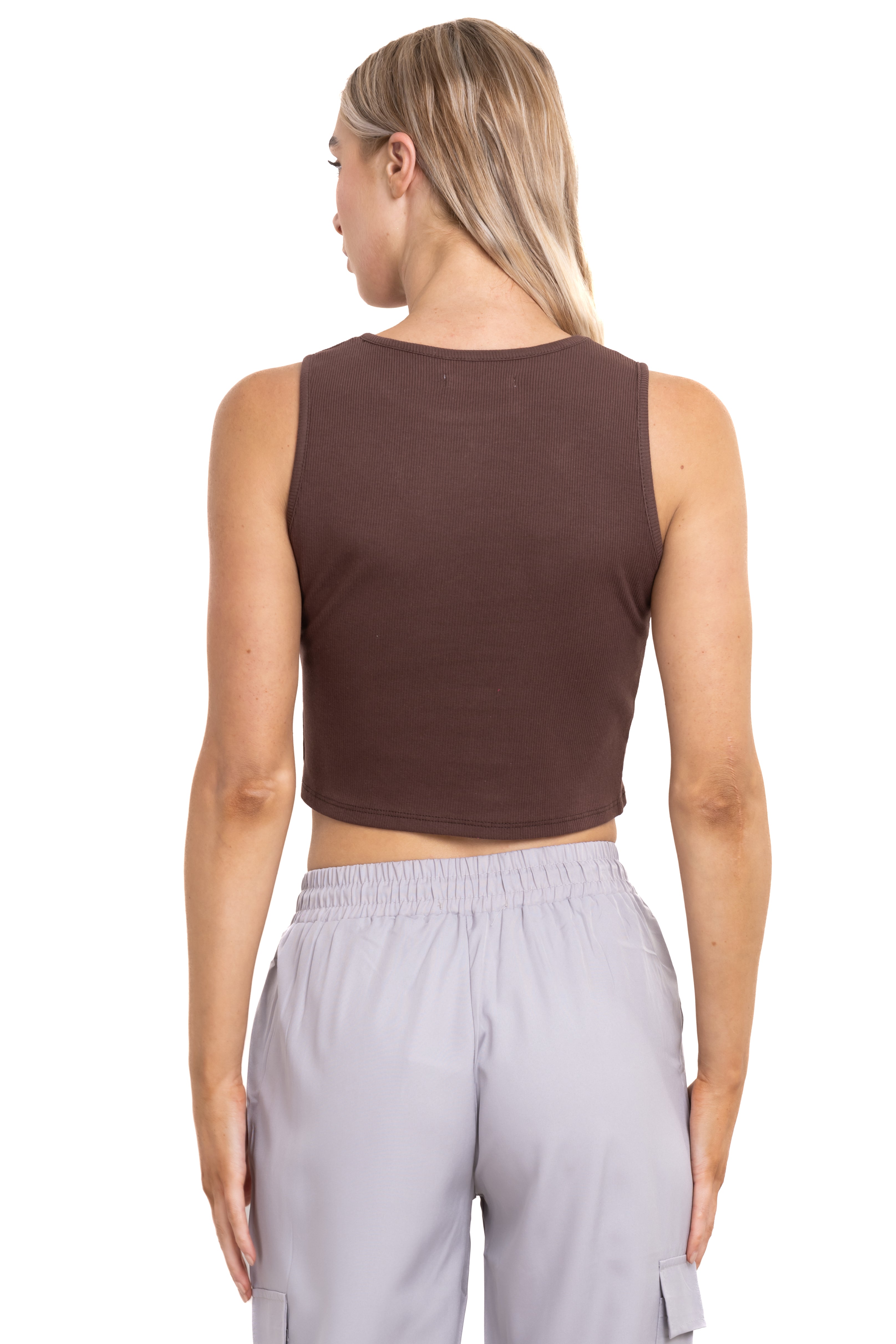 Top tank liso acanalado CAFE