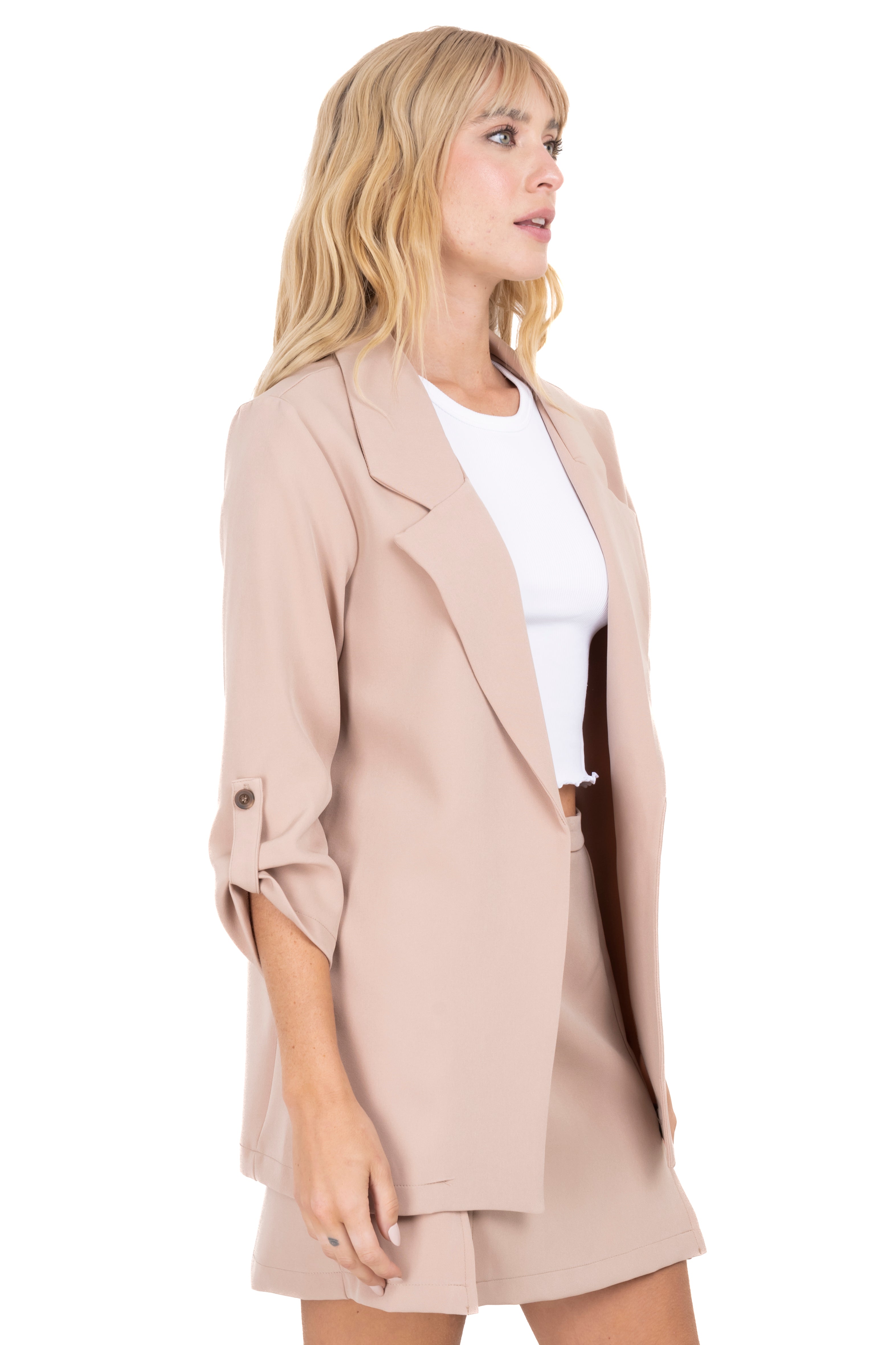 BLAZER DETALLE MANGA ELEVADOR BEIGE