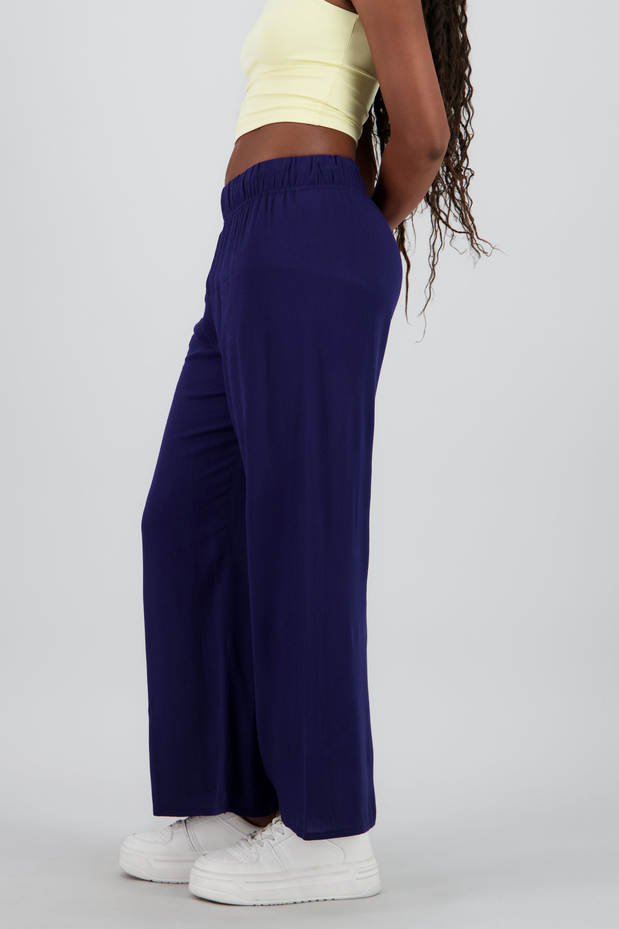 Pantalón Wide Leg Cintura Elástico