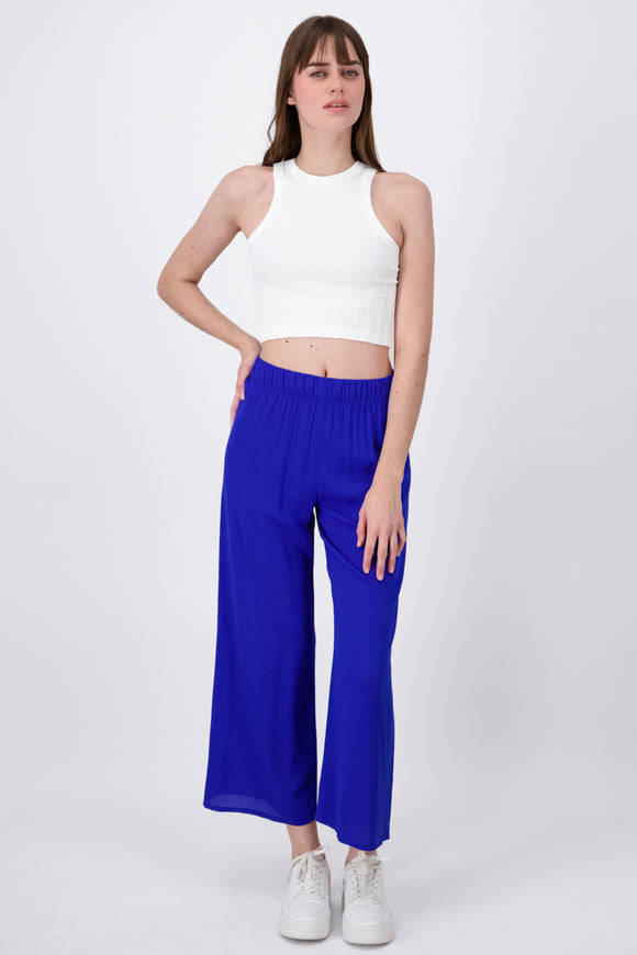 Pantalón Wide Leg Cintura Elástico